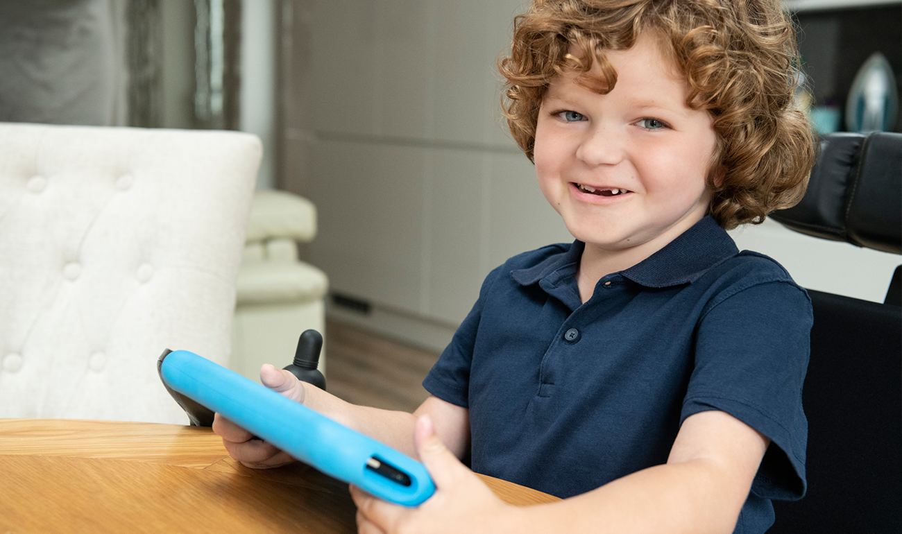 Image: Young Client with Communication device